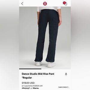 Lululemon | Dance Studio Mid-Rise Pant | true navy | s6